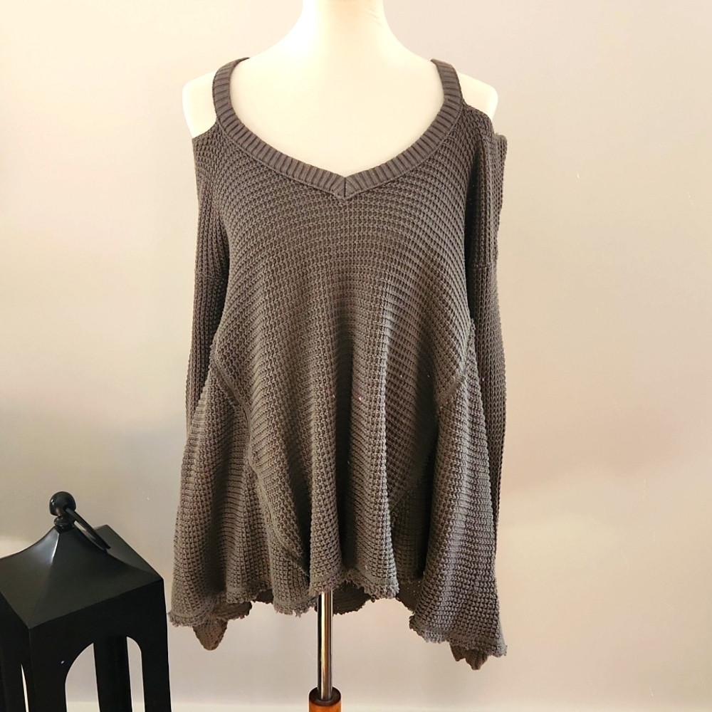NWOT Free People Cold Shoulder Top